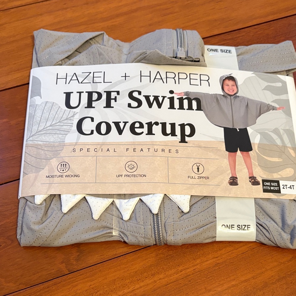 Gray UPF Swim Coverup for Kids